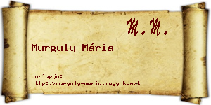 Murguly Mária névjegykártya